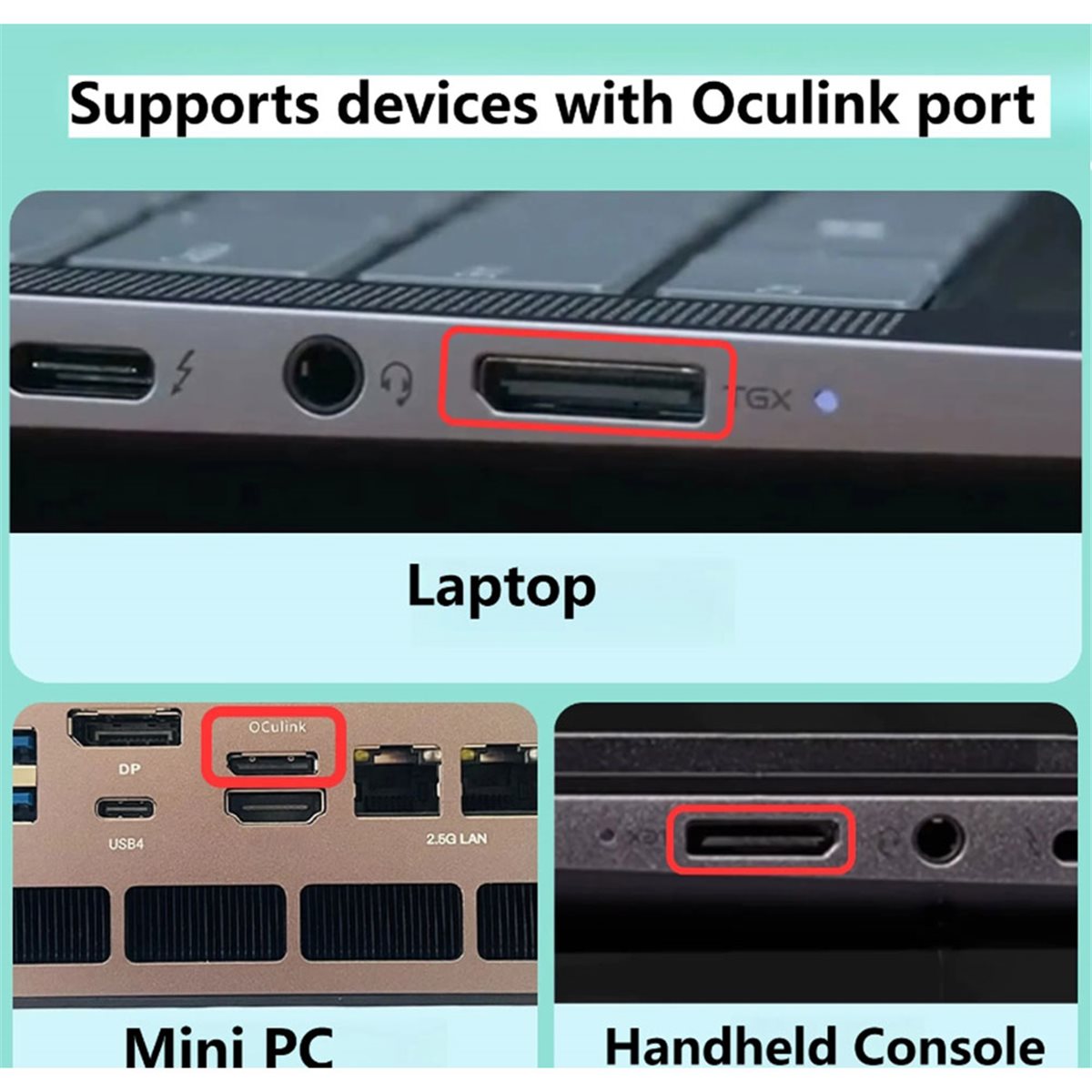 Oculink Egpu Mini Pc - 新しい工場~Oculink EGPUグラフィックカードドック（ノートパソコン/ミニPC用）64GB/S PCIe 4.0 X4対応 ELFX